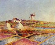 unknow artist, Landscape with Mill near the Salt Ponds